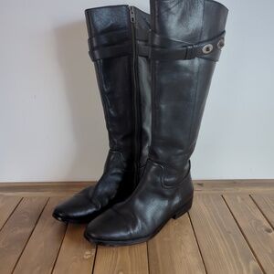 Coach Tall Black Soft Leather Riding Boots